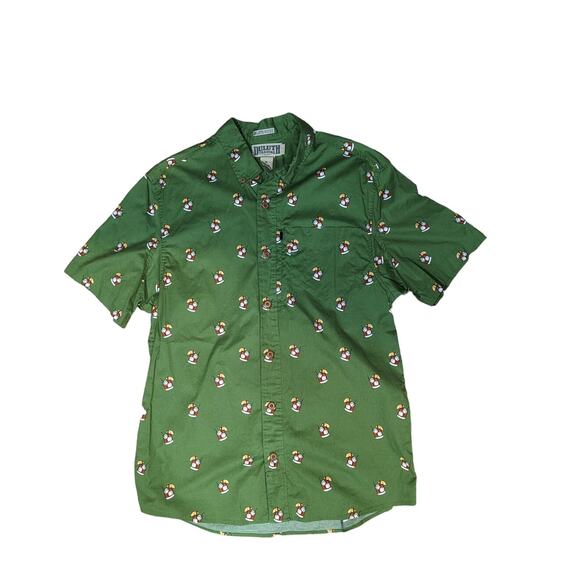 Duluth Mens Shirt LT Green Untucked Relaxed Fit Brandy old fashion Size M - Picture 1 of 8